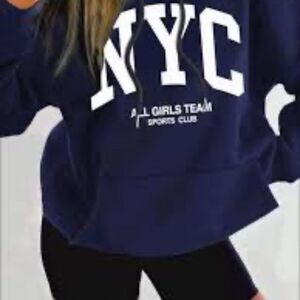 NYC Navy Blue Crew Neck Sweater